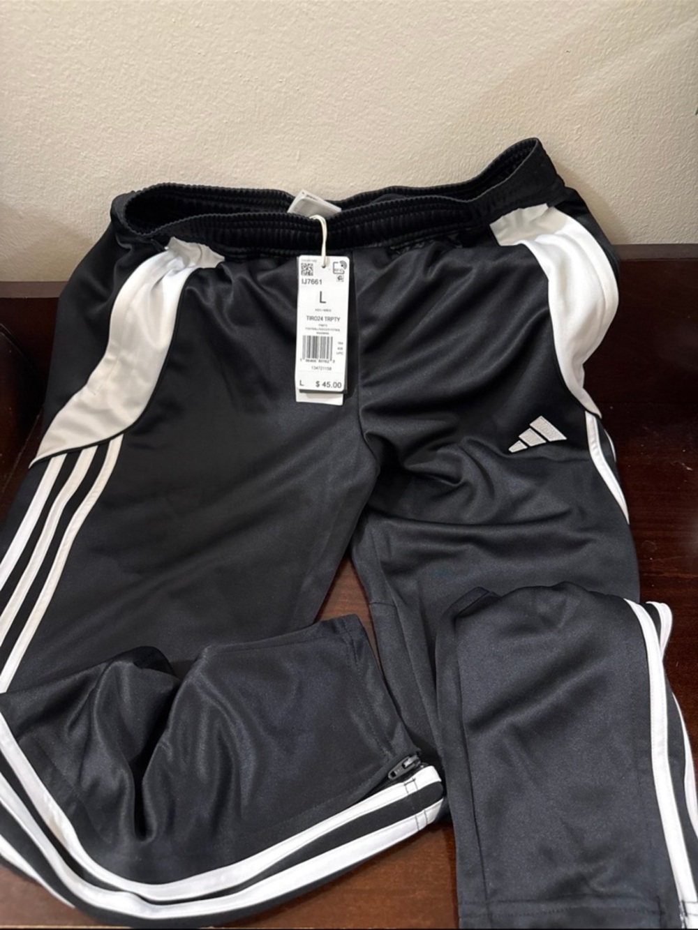 Adidas Kids Black & White Training Pants